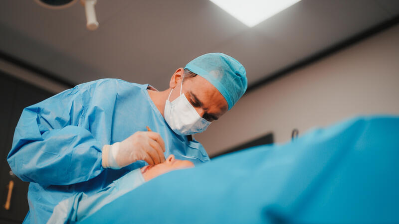 Prof. Jeeva performing surgery